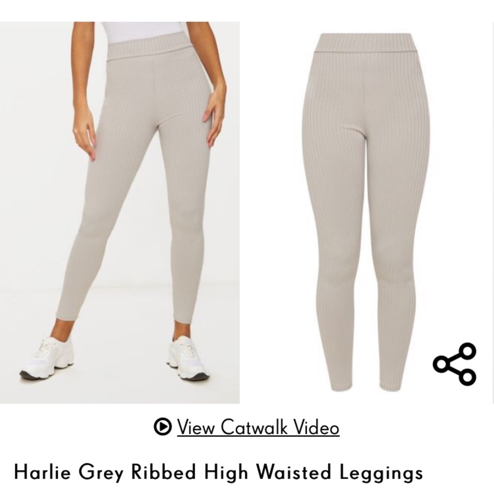 PrettyLittleThing gray ribbed leggings!